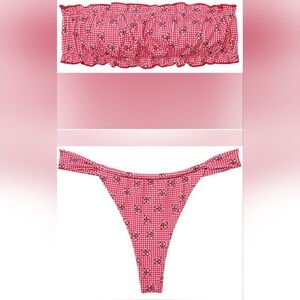 XS S M XL XXL VS PINK By Frankies Bikinis Rosalind Bandeau Reilly Bikini Set